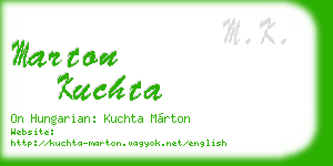 marton kuchta business card