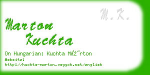 marton kuchta business card